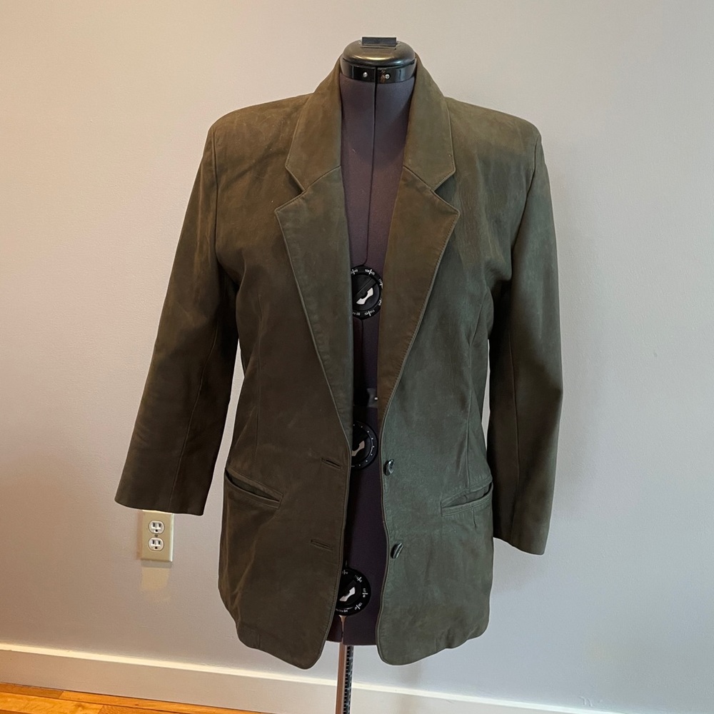 Green leather jacket